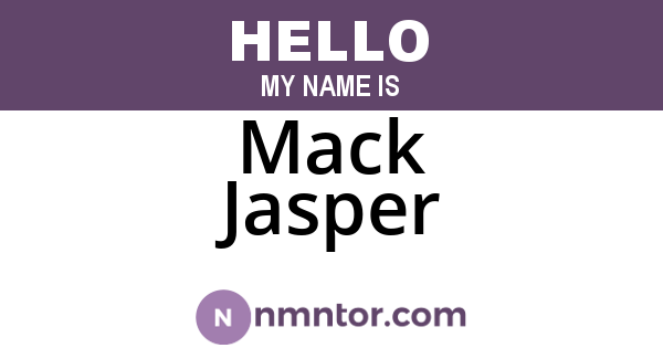 Mack Jasper