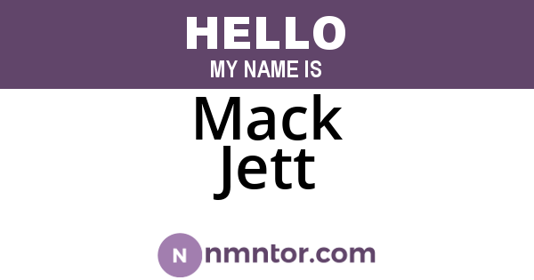 Mack Jett