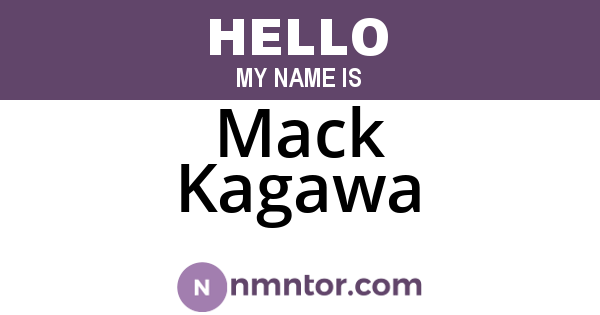 Mack Kagawa