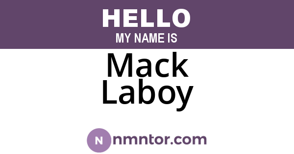 Mack Laboy
