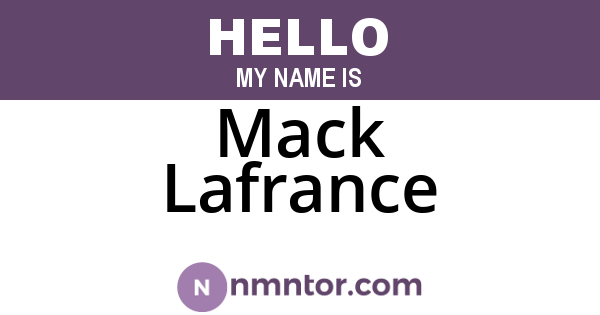 Mack Lafrance