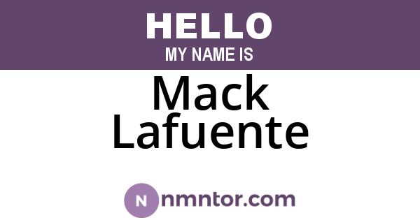 Mack Lafuente