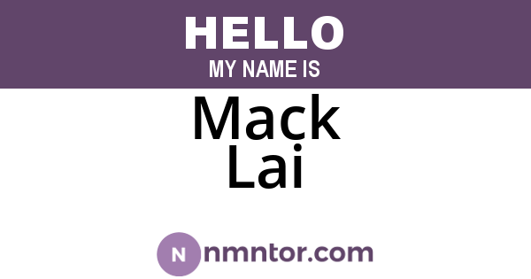 Mack Lai
