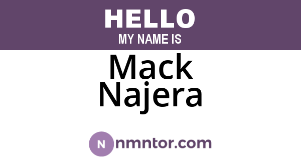 Mack Najera