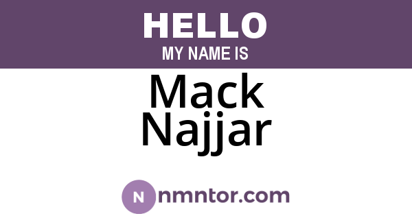 Mack Najjar