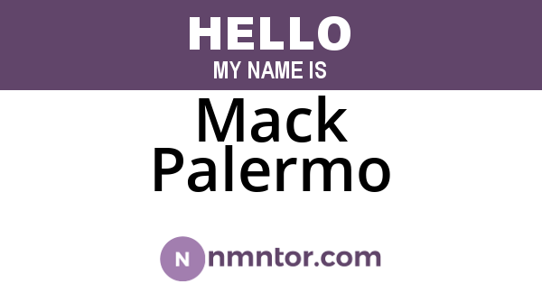Mack Palermo
