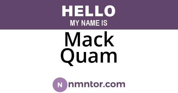 Mack Quam