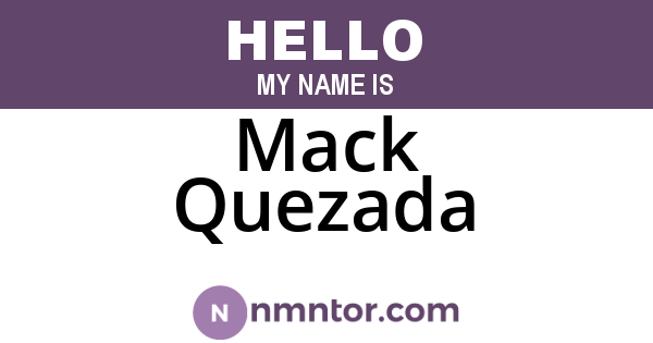 Mack Quezada