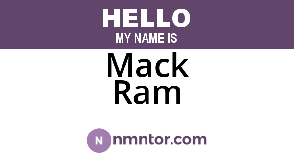 Mack Ram