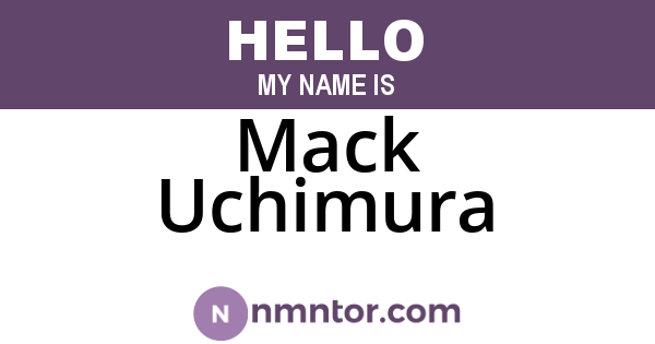 Mack Uchimura