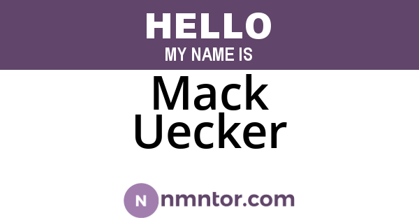 Mack Uecker