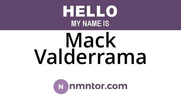 Mack Valderrama