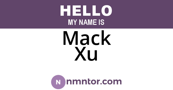 Mack Xu