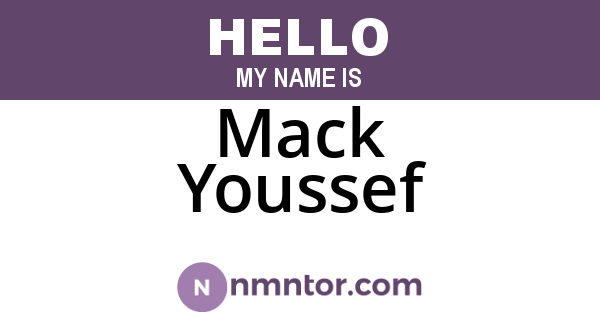 Mack Youssef