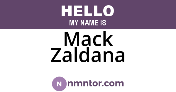 Mack Zaldana