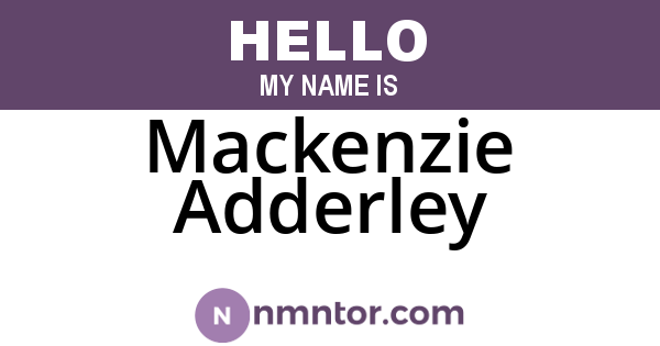 Mackenzie Adderley