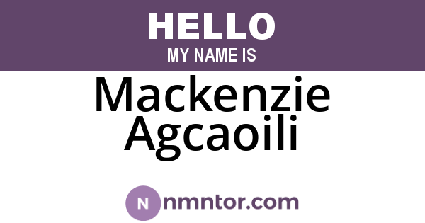 Mackenzie Agcaoili
