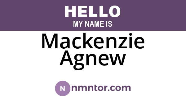 Mackenzie Agnew