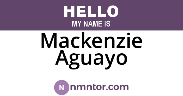Mackenzie Aguayo