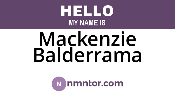 Mackenzie Balderrama