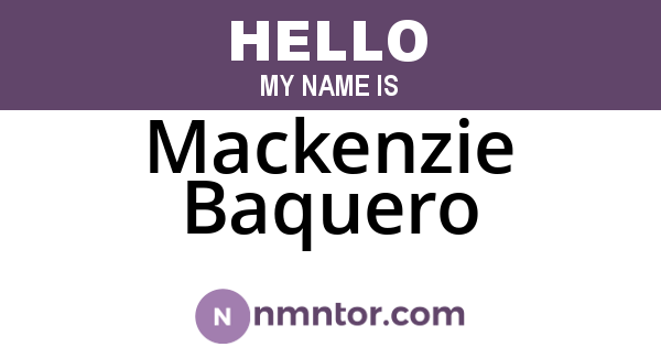 Mackenzie Baquero
