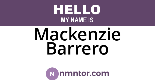 Mackenzie Barrero