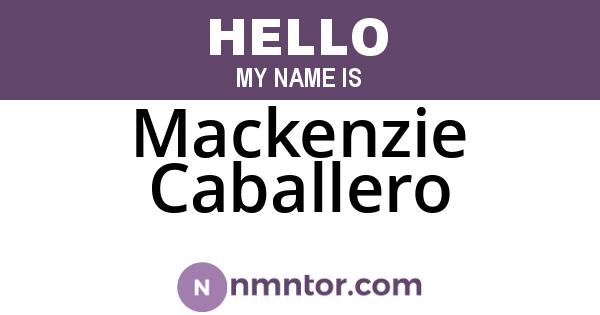 Mackenzie Caballero