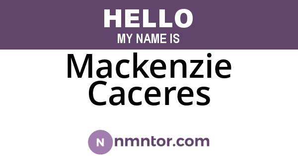 Mackenzie Caceres