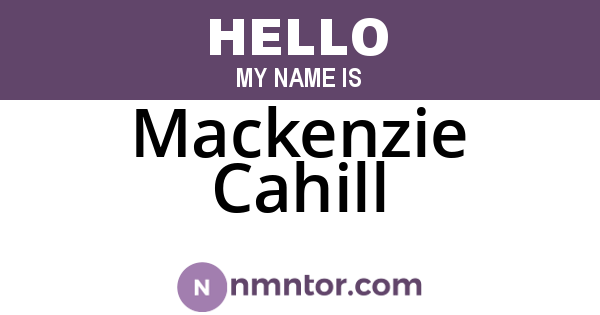 Mackenzie Cahill