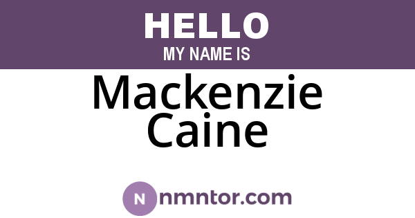 Mackenzie Caine