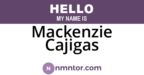 Mackenzie Cajigas