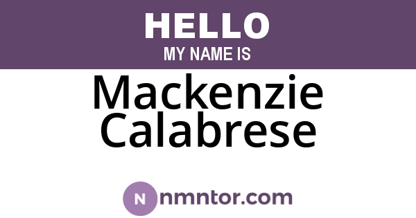 Mackenzie Calabrese