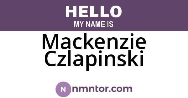 Mackenzie Czlapinski