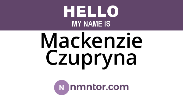 Mackenzie Czupryna