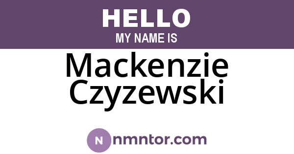 Mackenzie Czyzewski