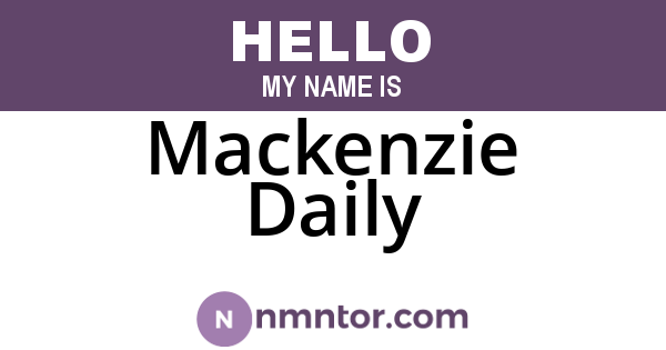 Mackenzie Daily