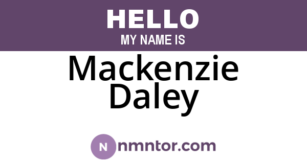 Mackenzie Daley