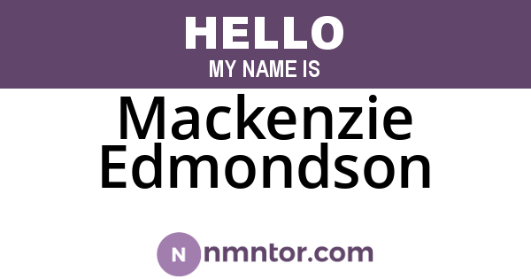 Mackenzie Edmondson