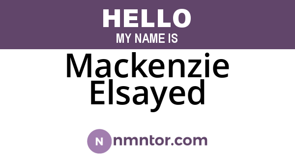 Mackenzie Elsayed