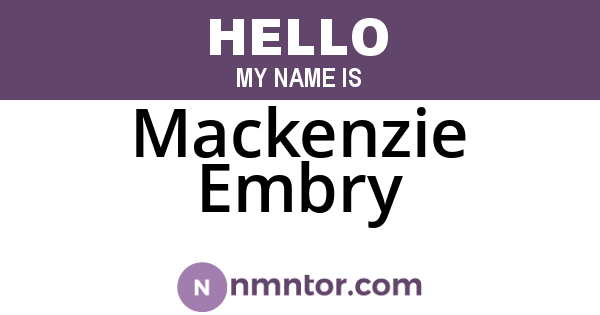 Mackenzie Embry