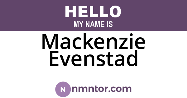 Mackenzie Evenstad