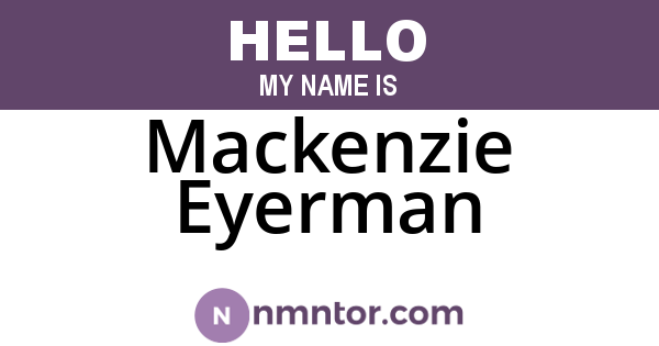 Mackenzie Eyerman