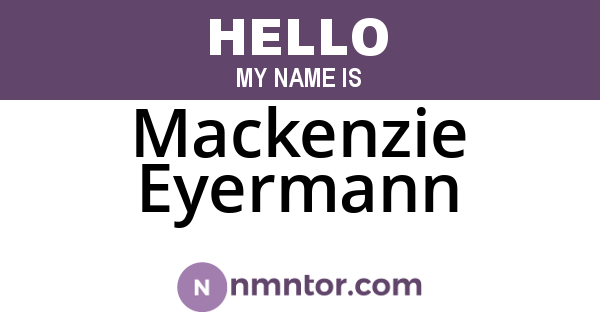 Mackenzie Eyermann