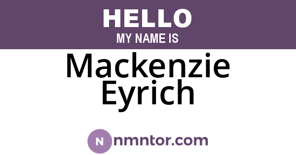 Mackenzie Eyrich