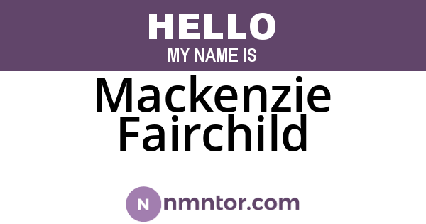 Mackenzie Fairchild