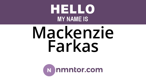 Mackenzie Farkas