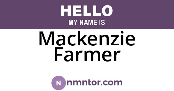 Mackenzie Farmer