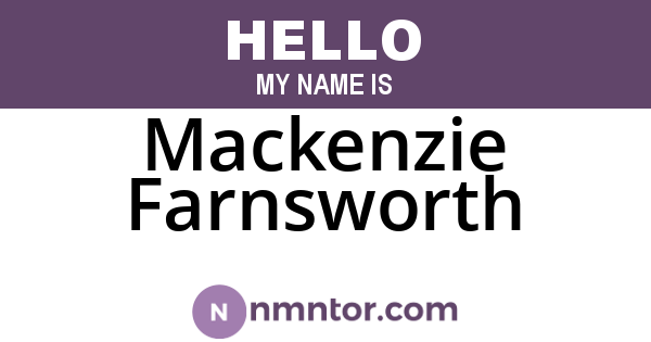 Mackenzie Farnsworth
