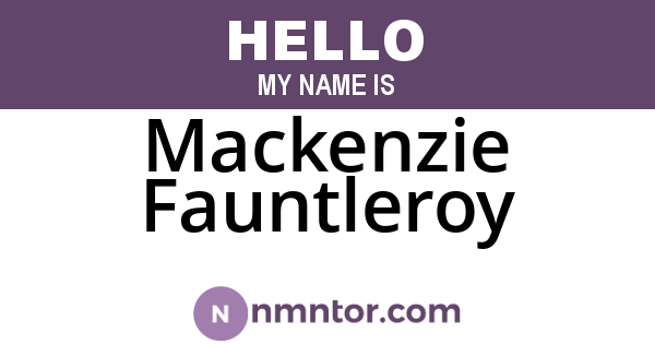 Mackenzie Fauntleroy