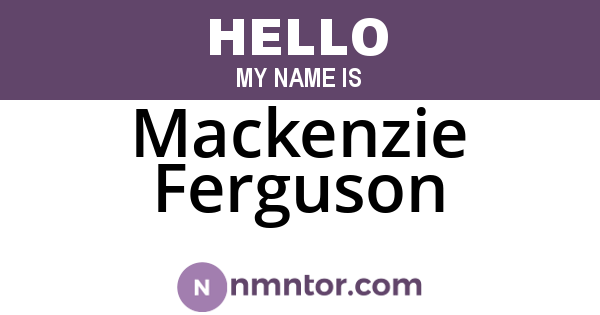 Mackenzie Ferguson